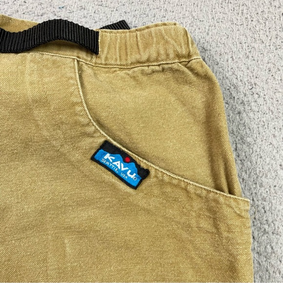 Kavu Hiking Pants Men's Size L Belted Tan Canvas Outdoor Large Made In USA - Picture 5 of 10